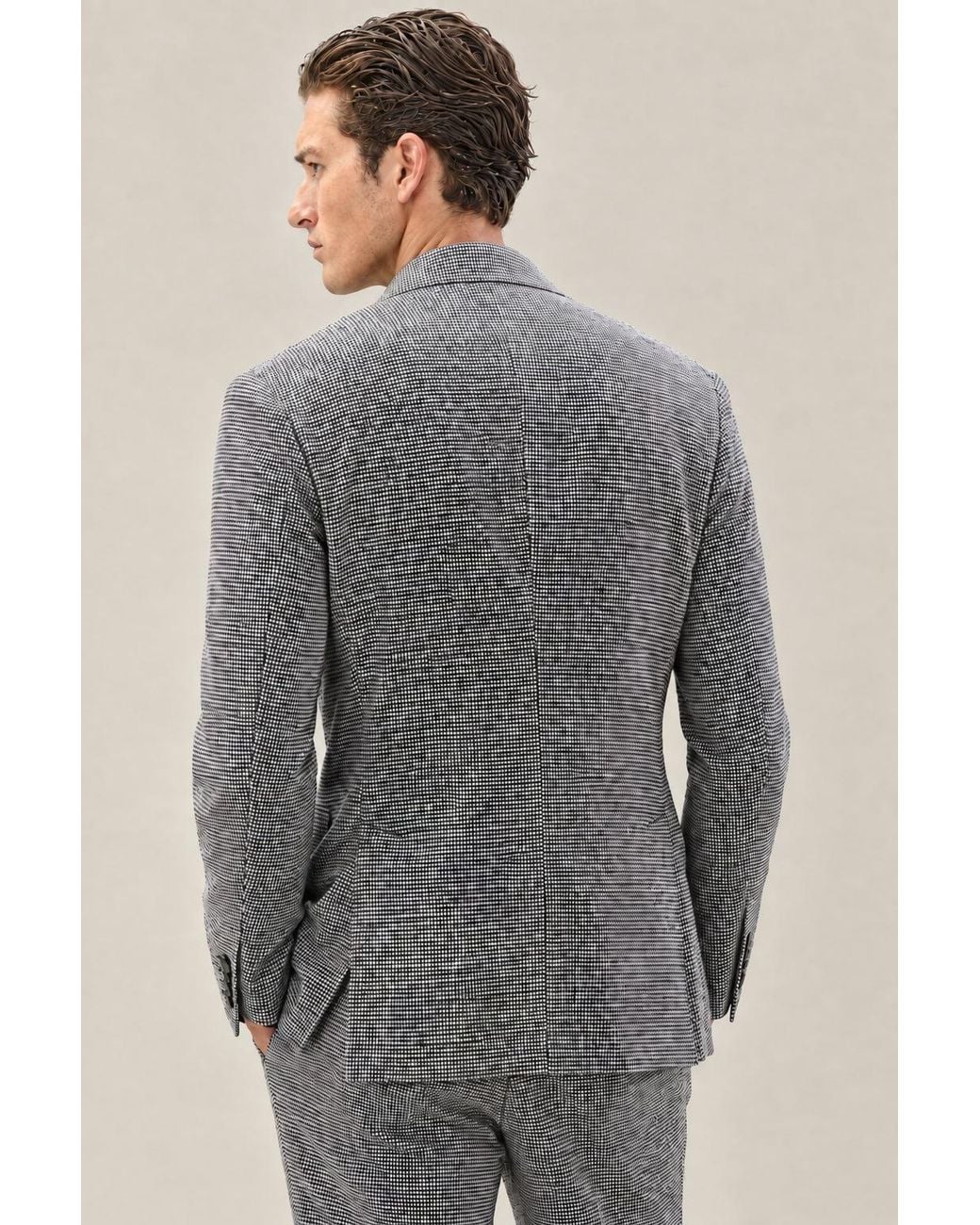 Brunello Cucinelli Gray Light Wool Jacket Clothing for men