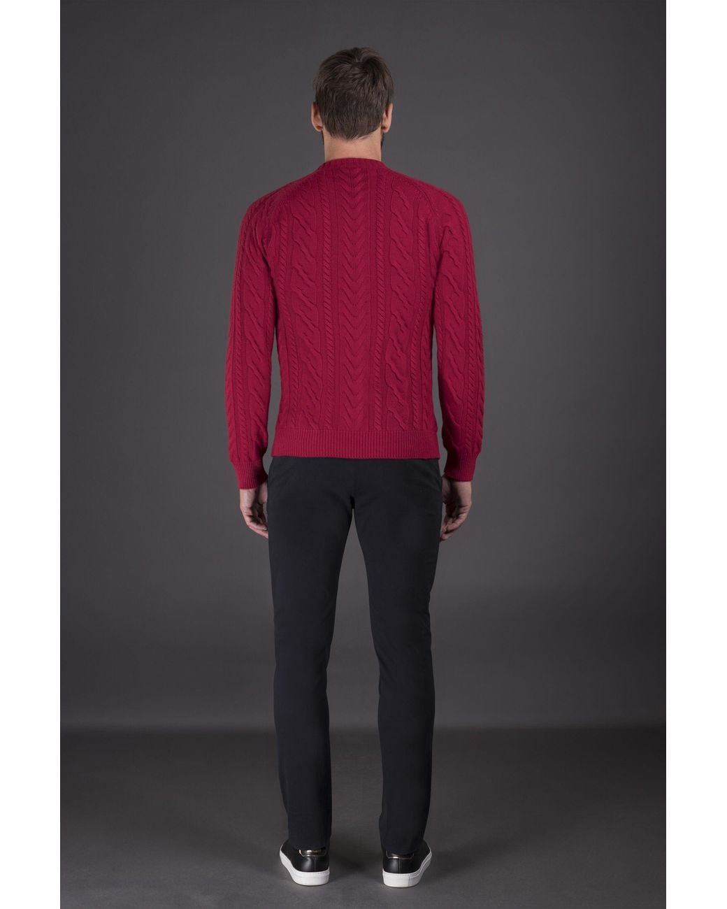 Moorer Pink Cable Knit Sweater Clothing for men