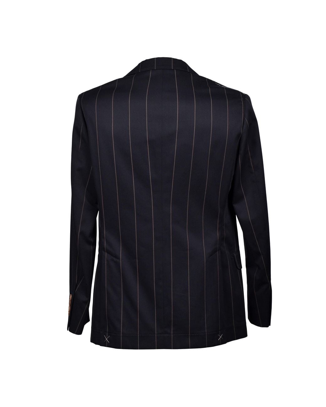 Brunello Cucinelli Blue Wool Striped Suit for men