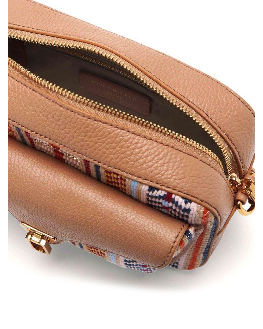 Coccinelle Pink Crossbody Bag Multi Azul-Skin Azul/Skin Cowhide Leather