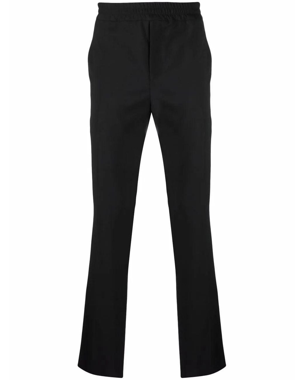 Ferragamo Black Mid-Rise Tailored Trousers for men