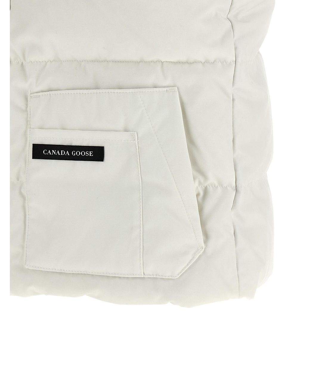 Canada Goose White Polyester Sleeveless Jacket Clothing