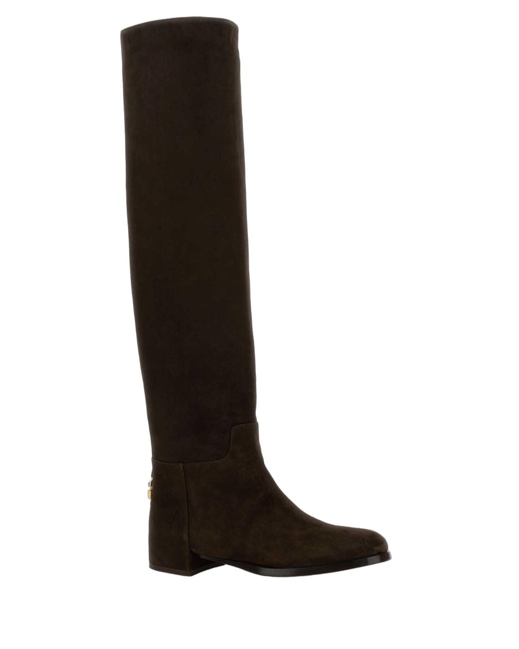 Dolce & Gabbana Black Dolce & Gabbana Suede Knee-High Boot