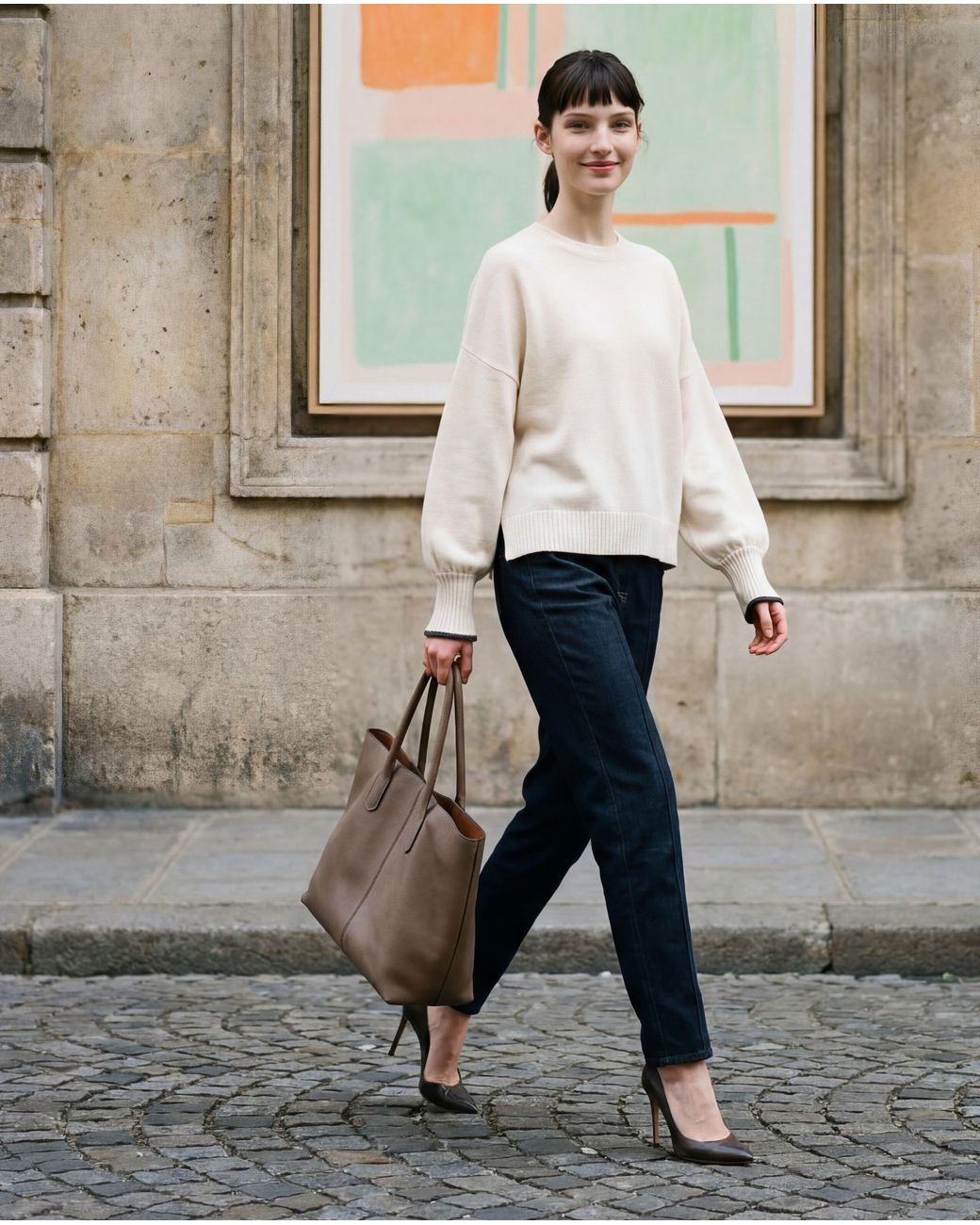 Brunello Cucinelli Multicolor Off Cashmere Crewneck Sweater