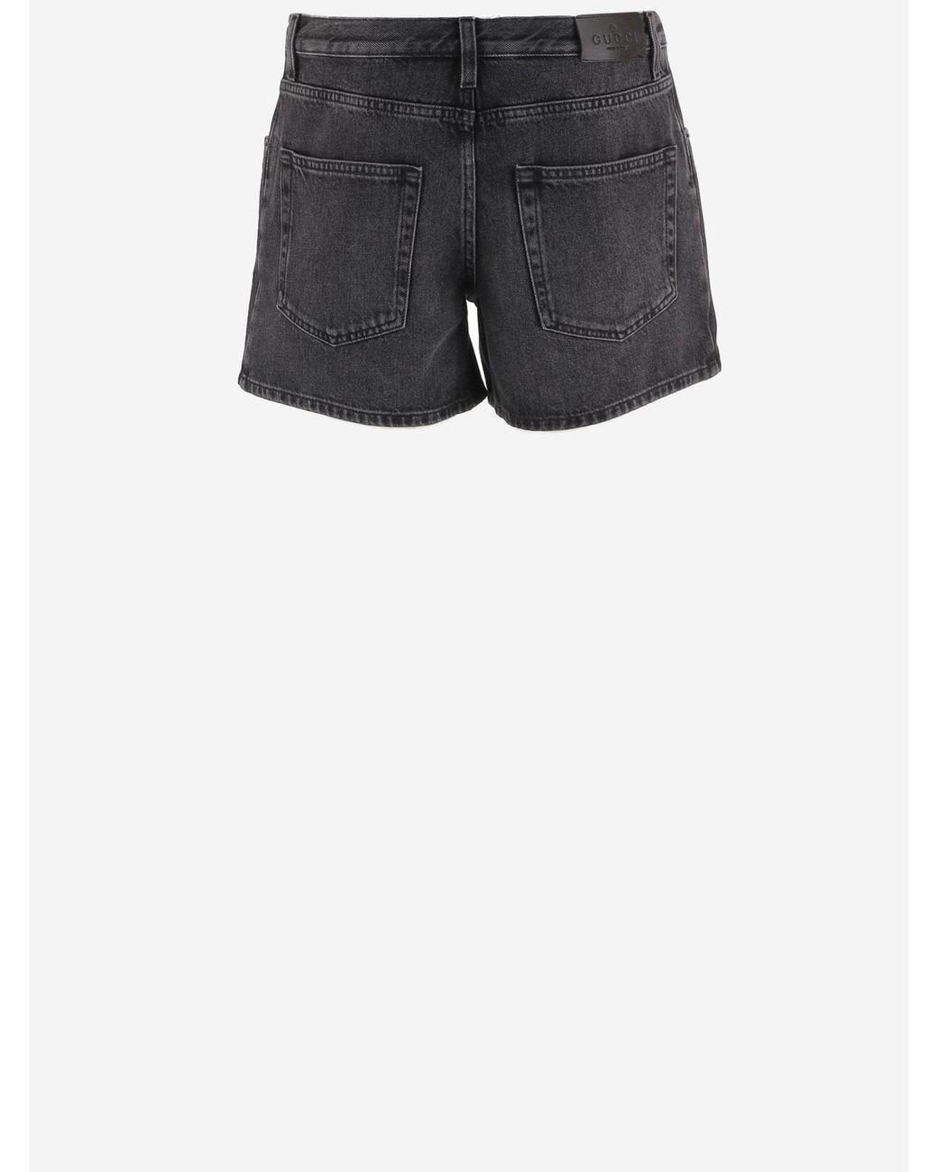 Gucci Black Jeans Short Cotton Denim