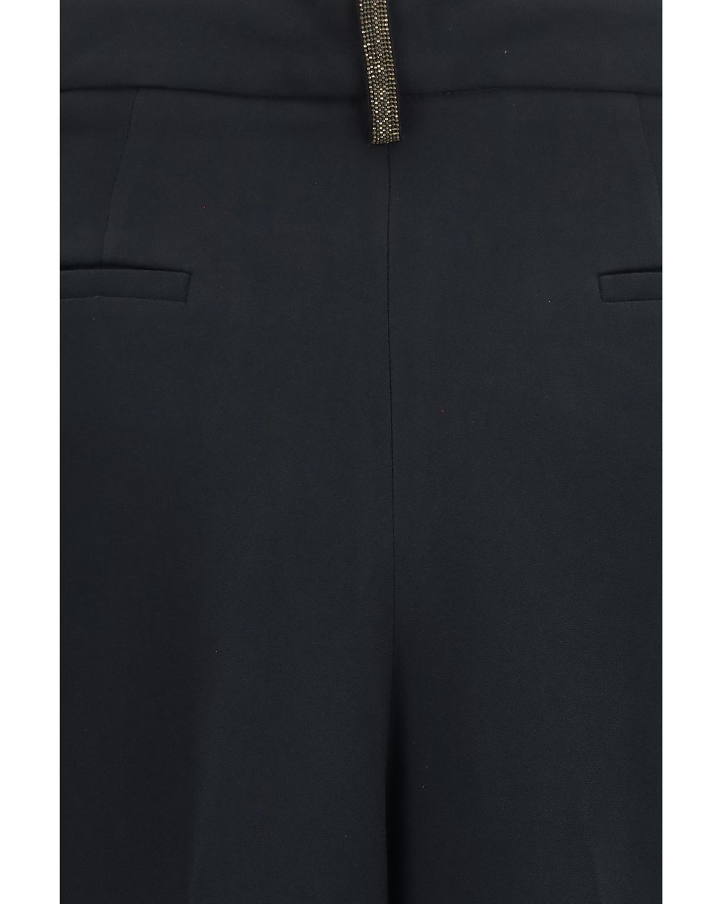 Fabiana Filippi Black Wide Leg Pants Acetate; Viscose Trousers