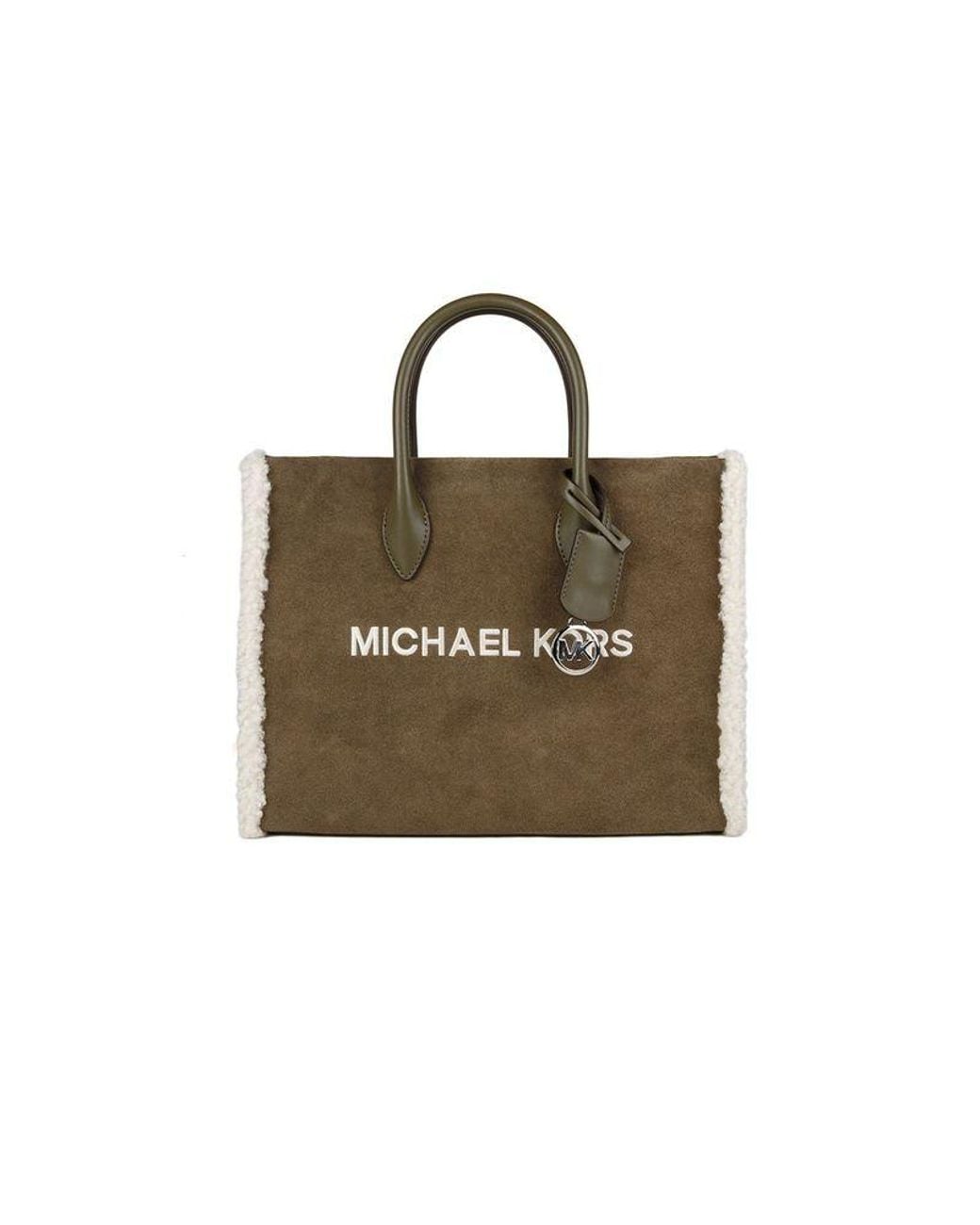 Michael Kors Brown Tote Bag Suede Tote-Bags