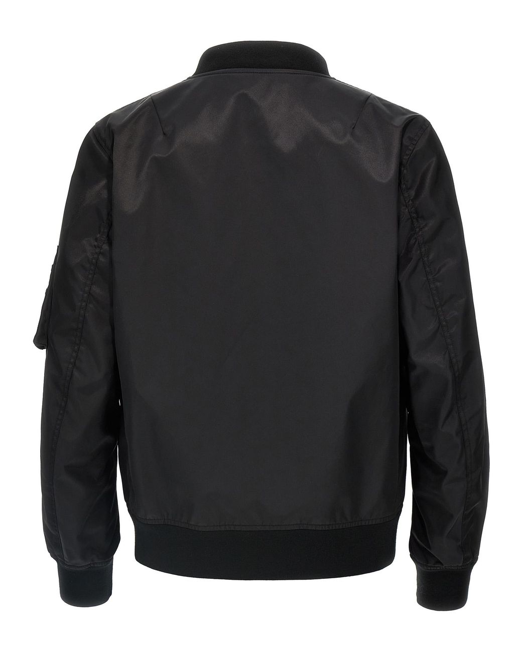 Valentino Garavani Black Logo Bomber Jacket Polyamide Down Jacket, Parka, Casual for men