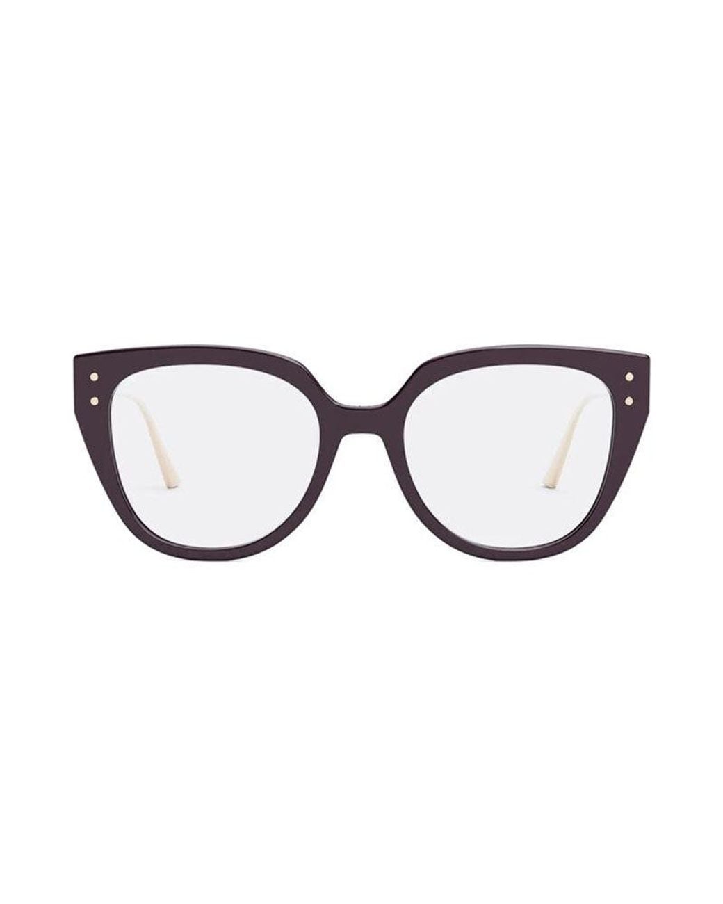 Dior Brown Eyeglasses Square Full Rim, Havana- Frame And Clear Demo Lens Missob4I2200