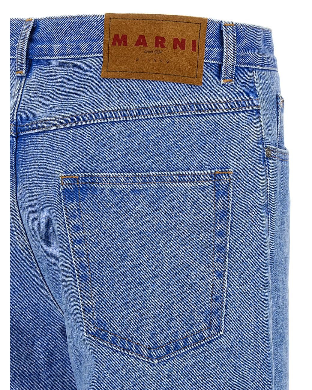 Marni Blue Bleached Cotton Denim Jeans
