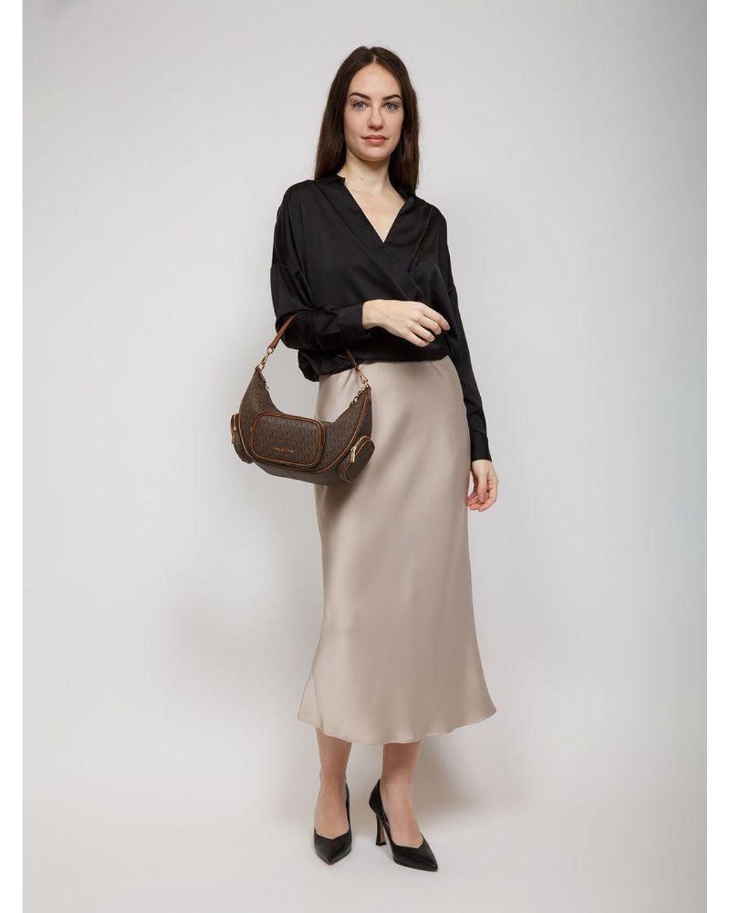 Michael Kors Brown Shoulder Bag Leather Shoulder-Bags