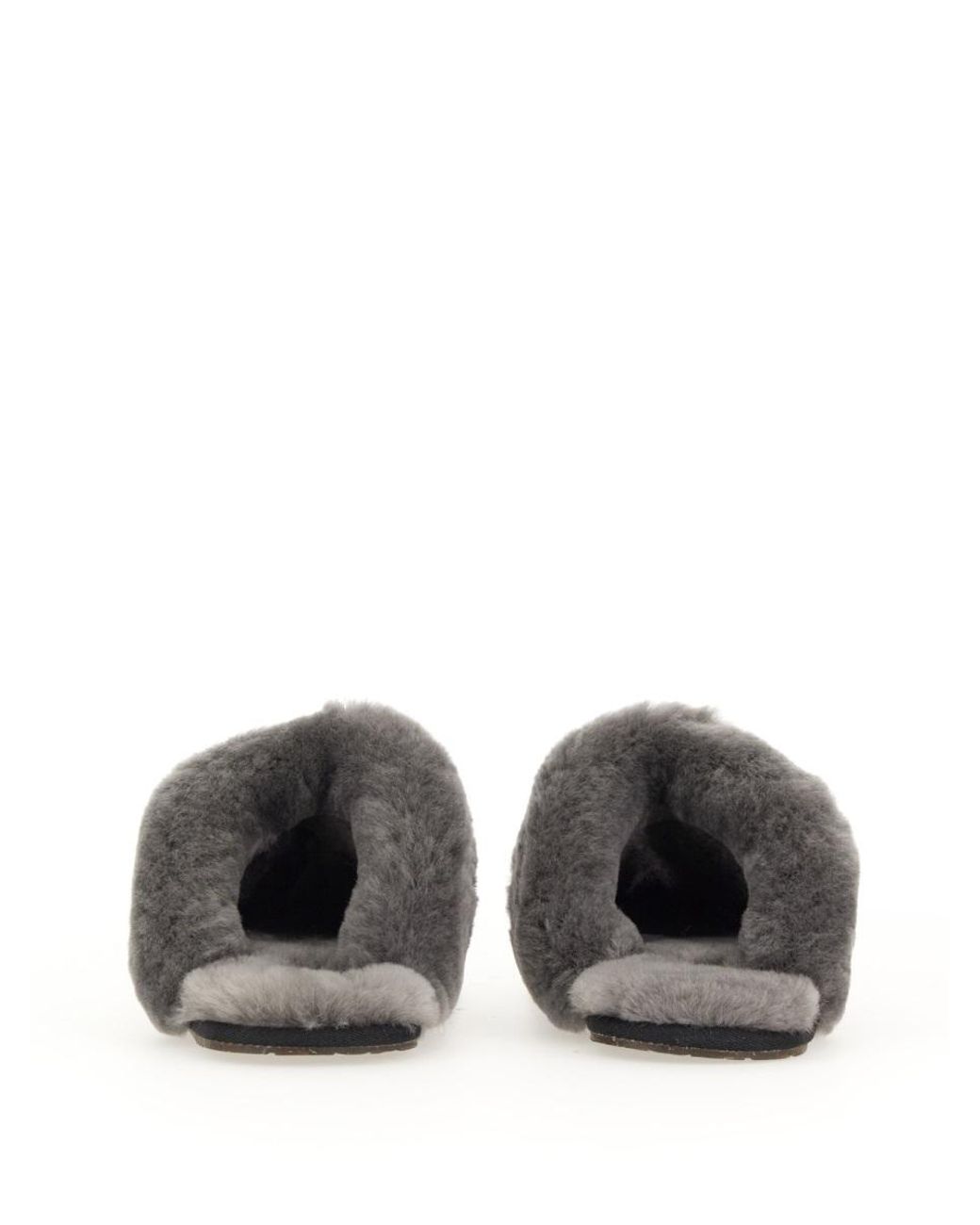 Ugg Black Slip-On Sandal Scuffette Ii Leather