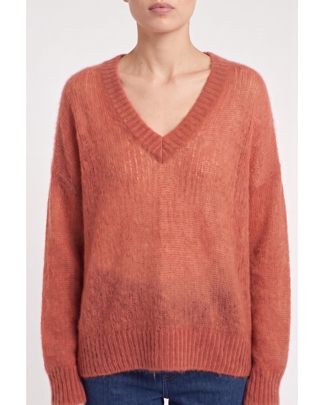 Brunello Cucinelli Pink Wool Mohair Sweater