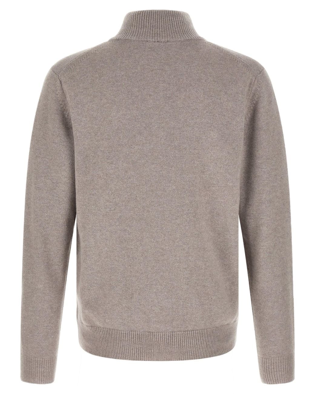 Brioni Gray Brioni Cashmere Cardigan for men