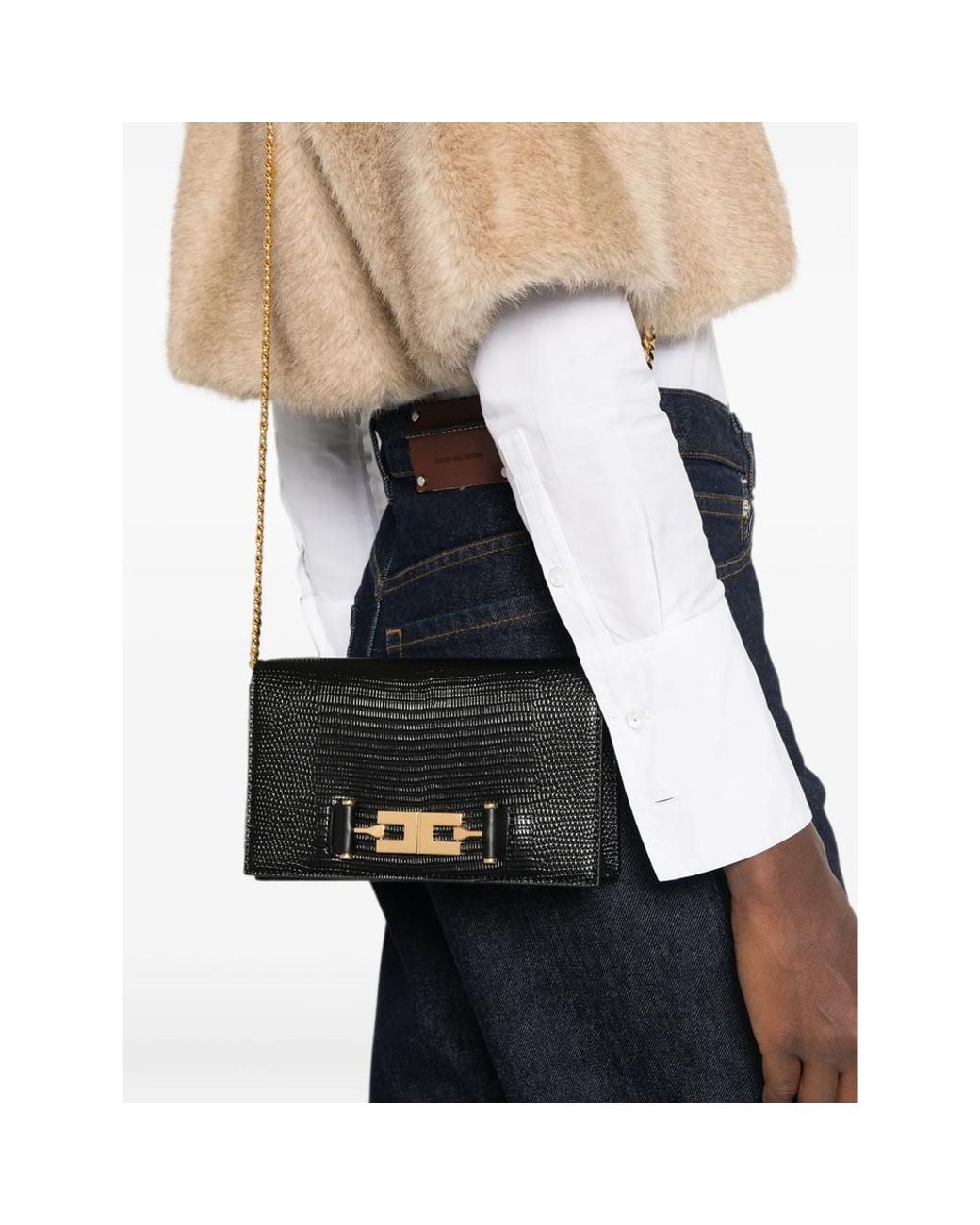 Elisabetta Franchi Black Tote Bag