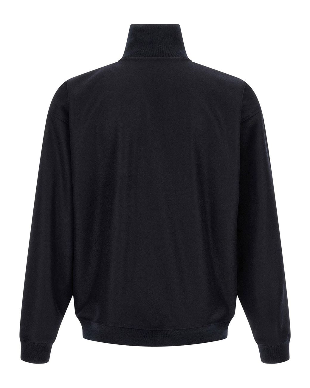 Jil Sander Blue Wool High-Neck Jacket