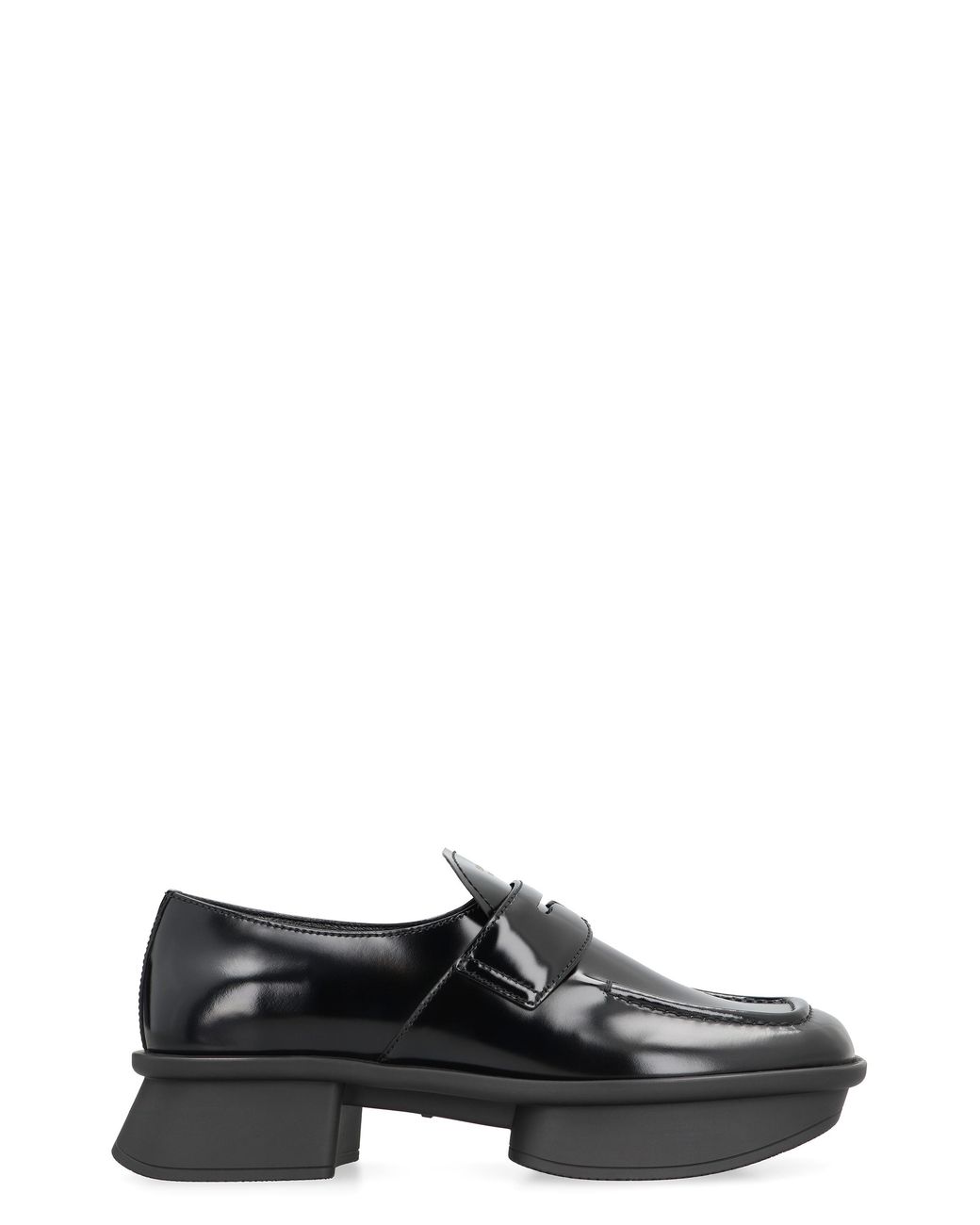 Prada Black Leather Loafers Calf