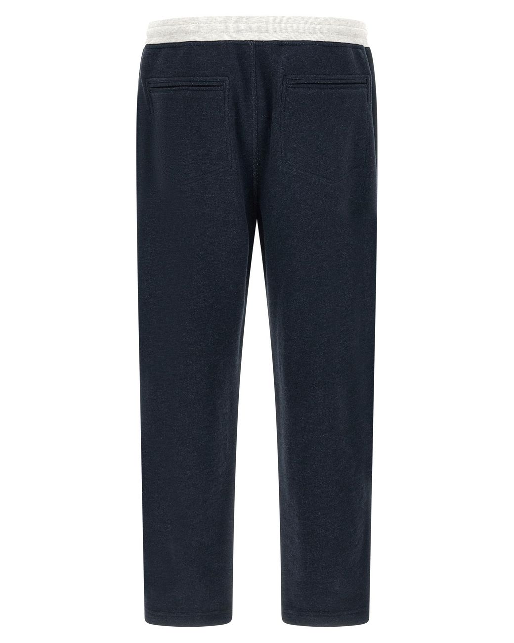 Brunello Cucinelli Blue Cotton Joggers (Workout Pants) for men