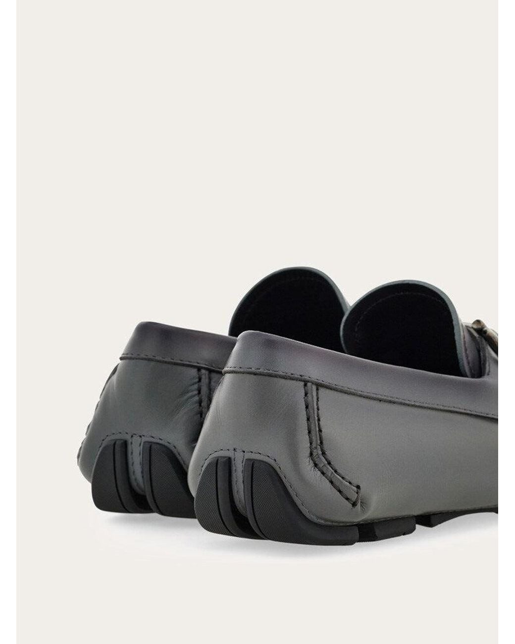 Ferragamo White Calf Leather Loafers for men