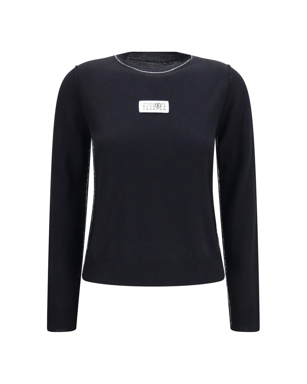MM6 by Maison Margiela Blue T-Shirt Wool-Blend Merino Wool (Ovis Aries) Knitwear