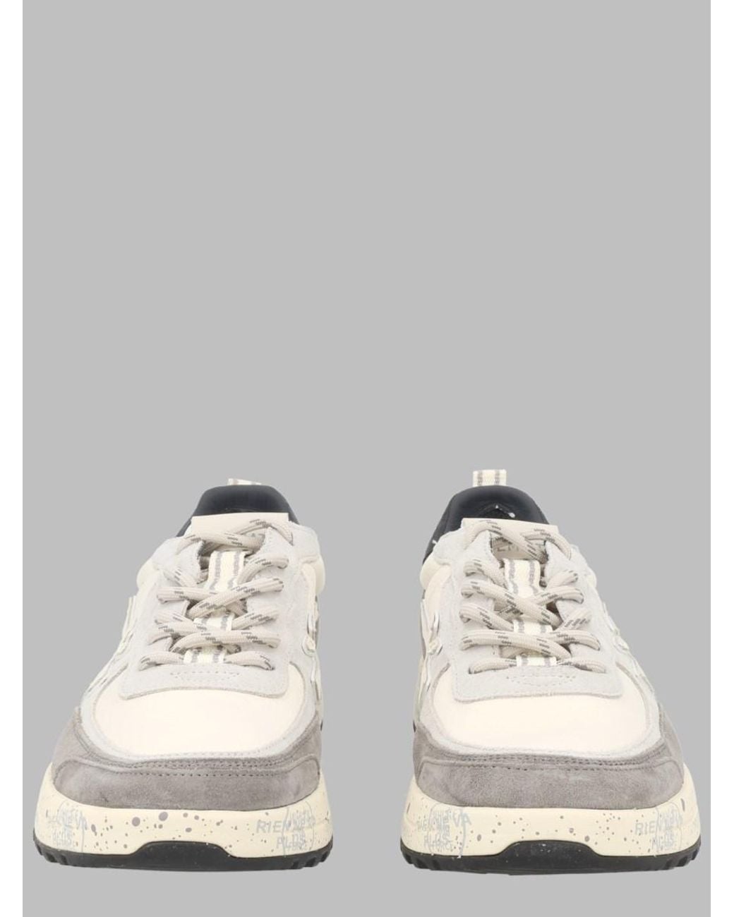Premiata Metallic Nous Leather Trainers Calf Sneaker for men