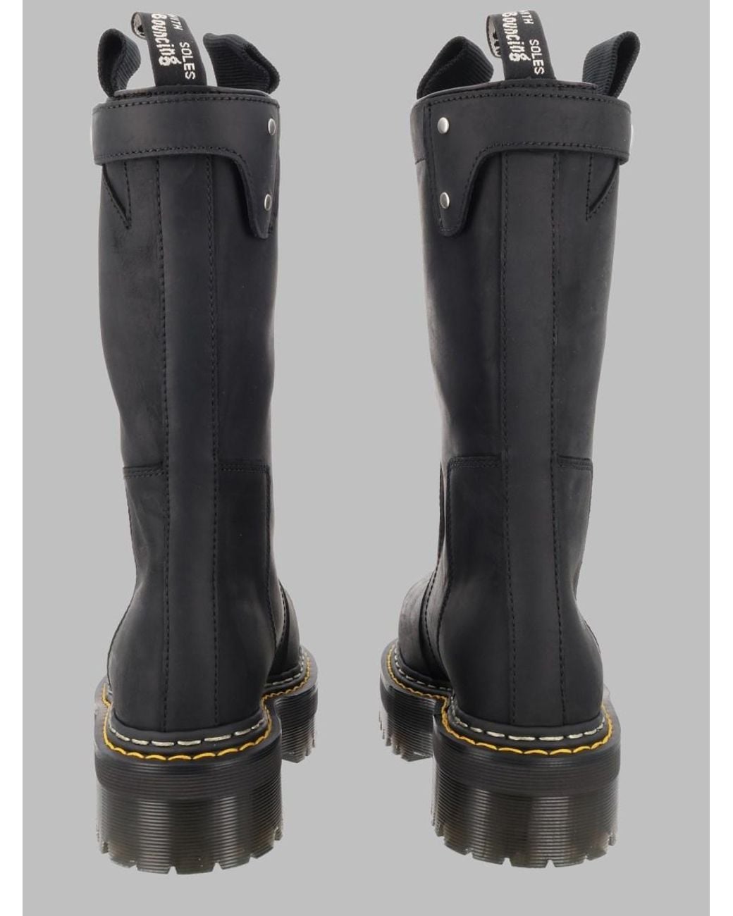 Dr. Martens Black Leather Boots Cow