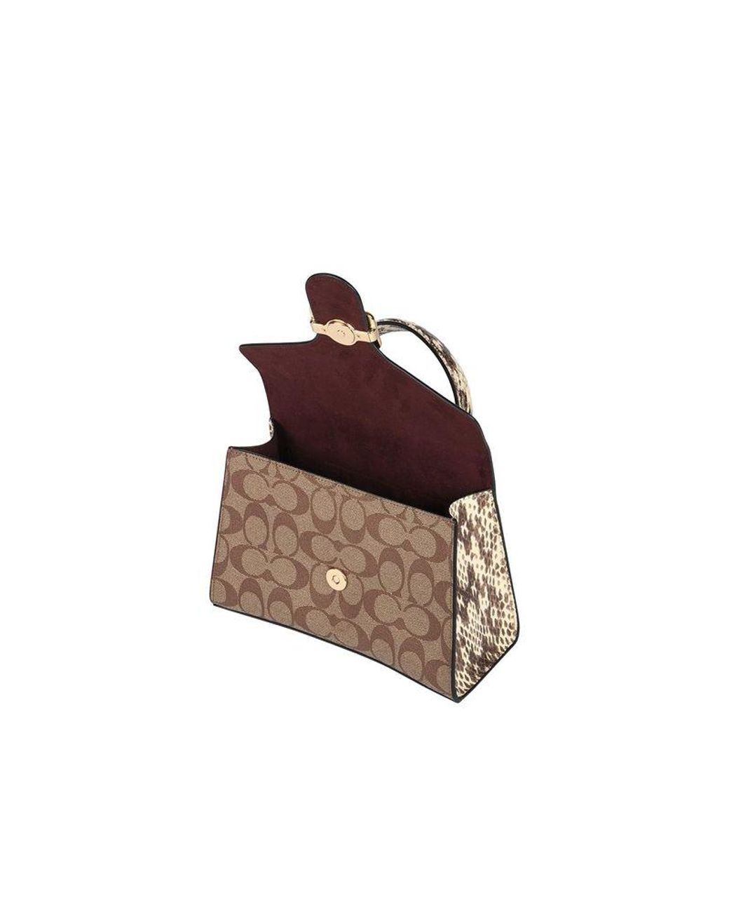 COACH Multicolor Satchel Bag-Khaki Multi/Khaki Coated Canvas/Leather Satchel-Bags