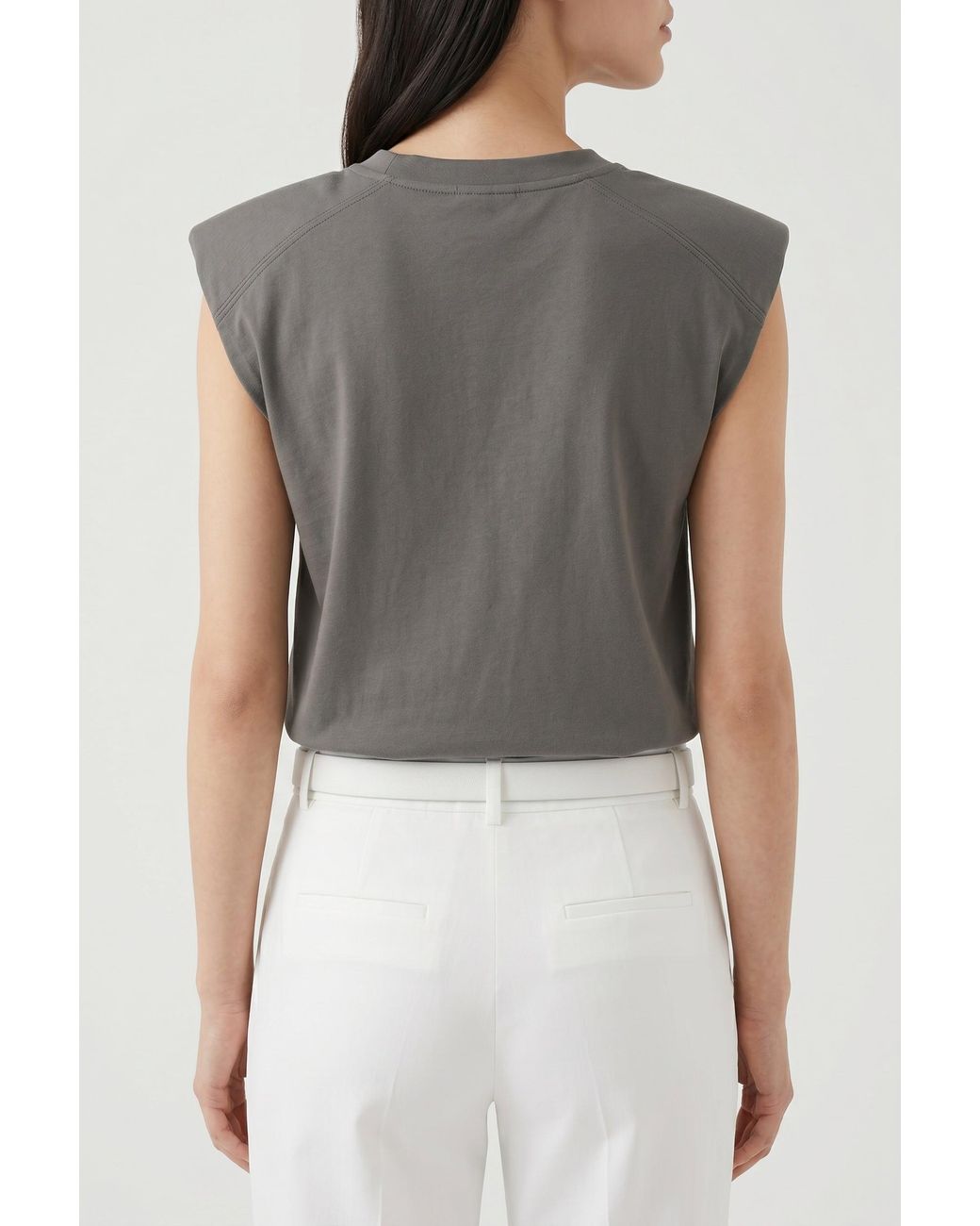 Brunello Cucinelli Gray Dark Sleeveless Shirt