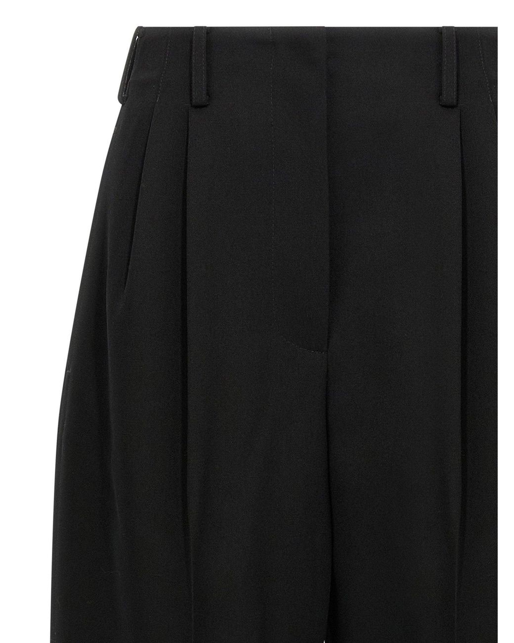 Givenchy Black Double-Pleat Wool Trousers