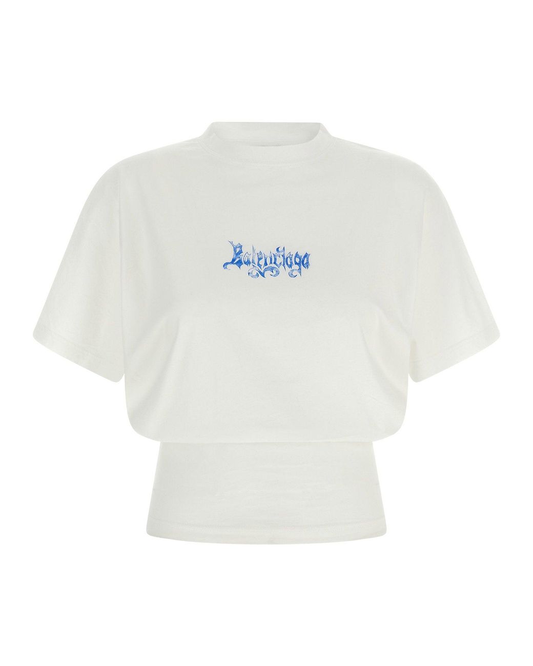 Balenciaga White Sketchy Logo Print T-Shirt