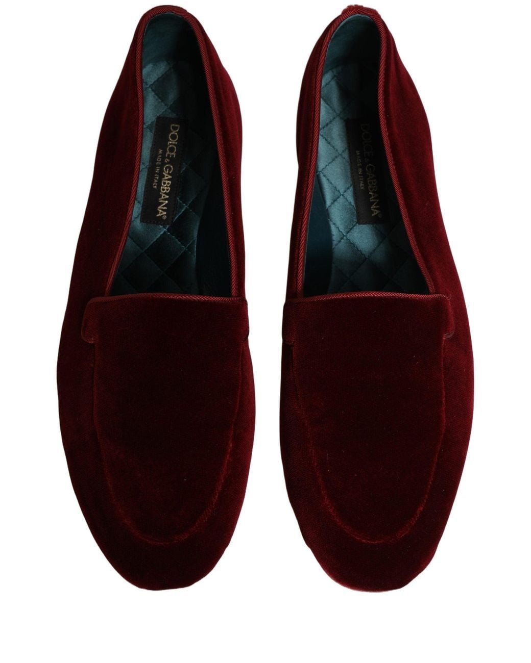 Dolce & Gabbana Red Dolce & Gabbana Velvet Slip-On Loafer for men