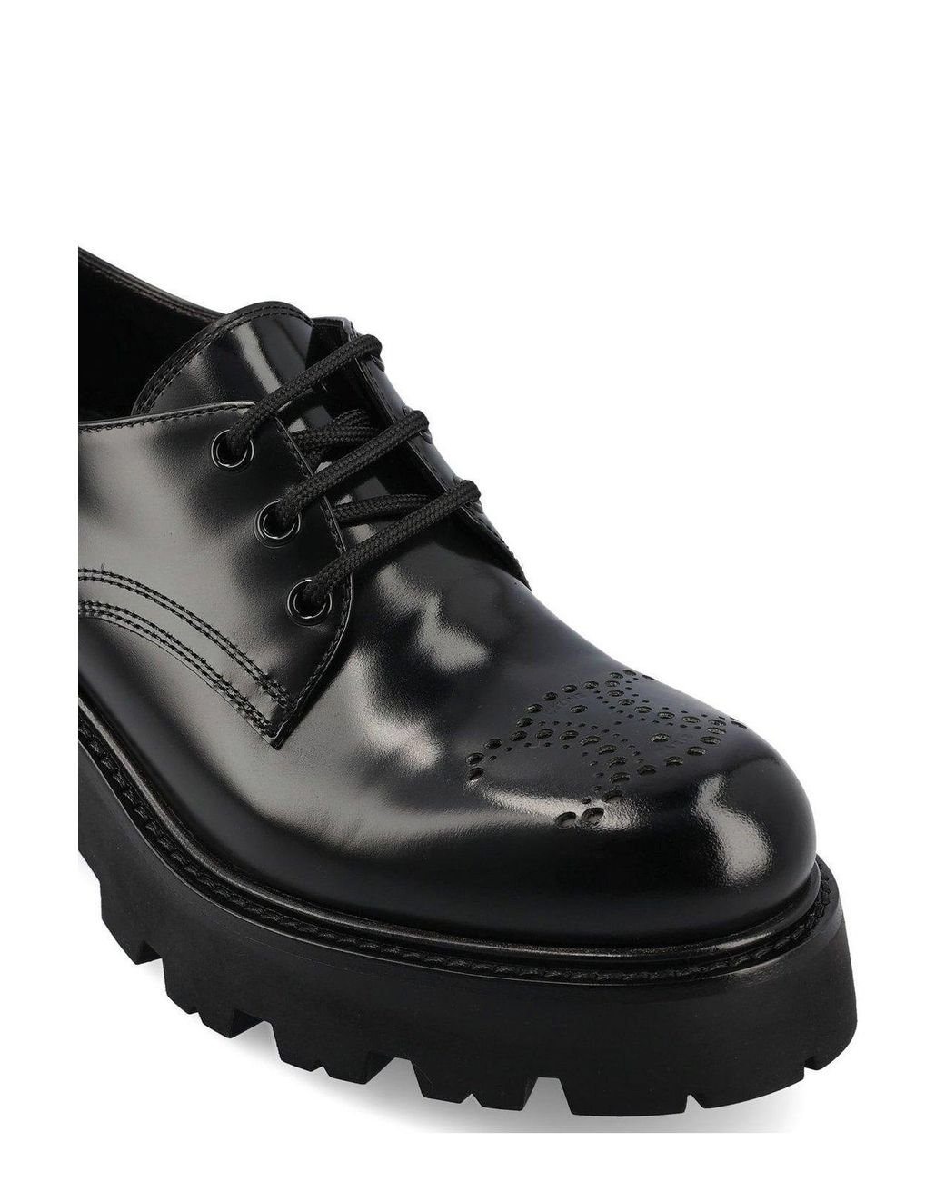 【関税&送料込】Celine Triomphe Rangers Derby Shoes CELINE TRIOMPHE RANGERS DERBY WITH PERFORATED TRIOMPHE IN