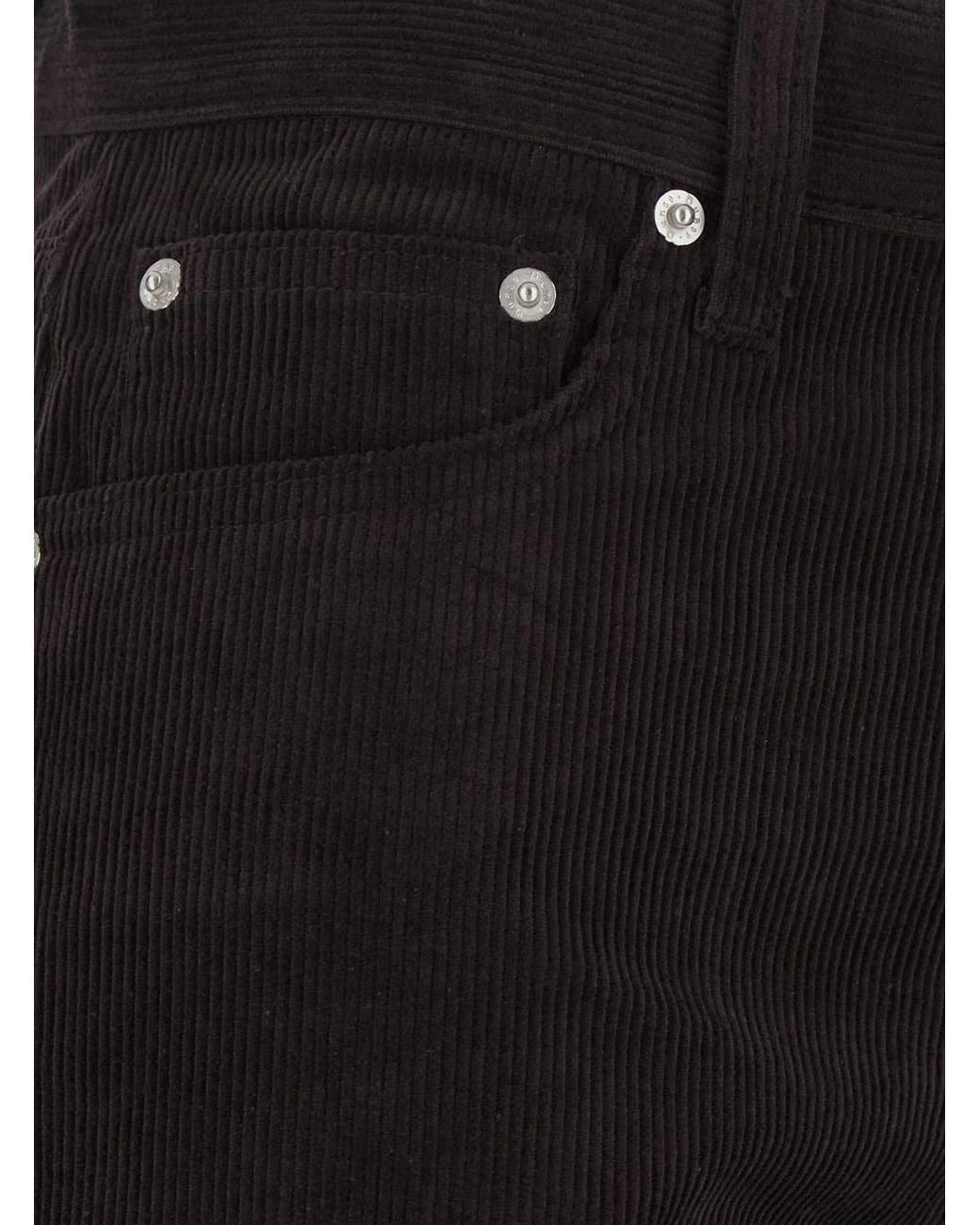 DUNST Black Straight Corduroy Jeans Essential Cotton Trousers
