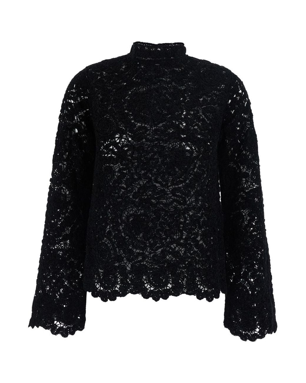 Semicouture Black Semicouture Lace Blouse