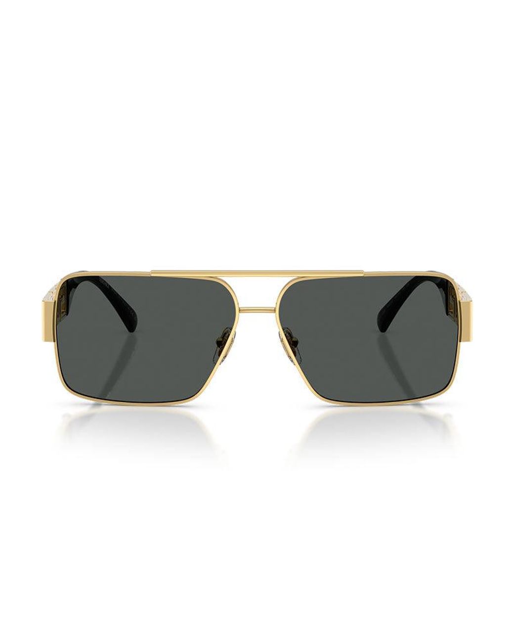 Versace Black Sunglasses Rectangle Full Rim, Frame And Dark Lens Ve22901002/87