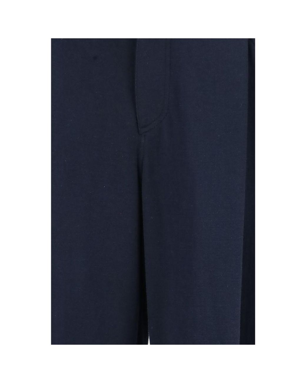 Brunello Cucinelli Blue Cotton Casual Pants