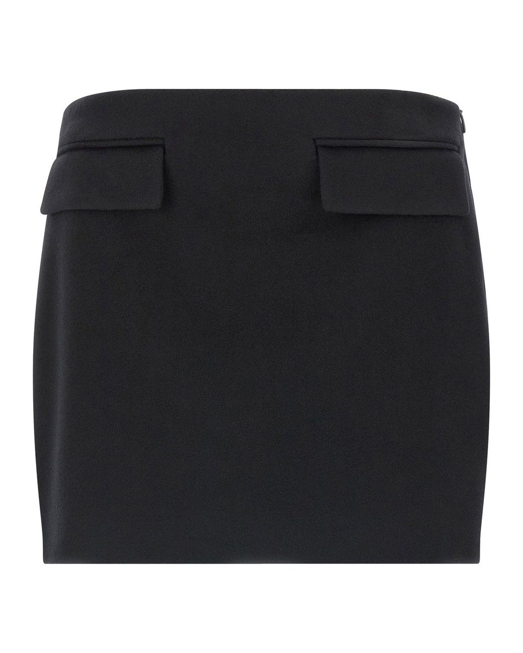 Ferragamo Black Wool And Cashmere Mini Skirt