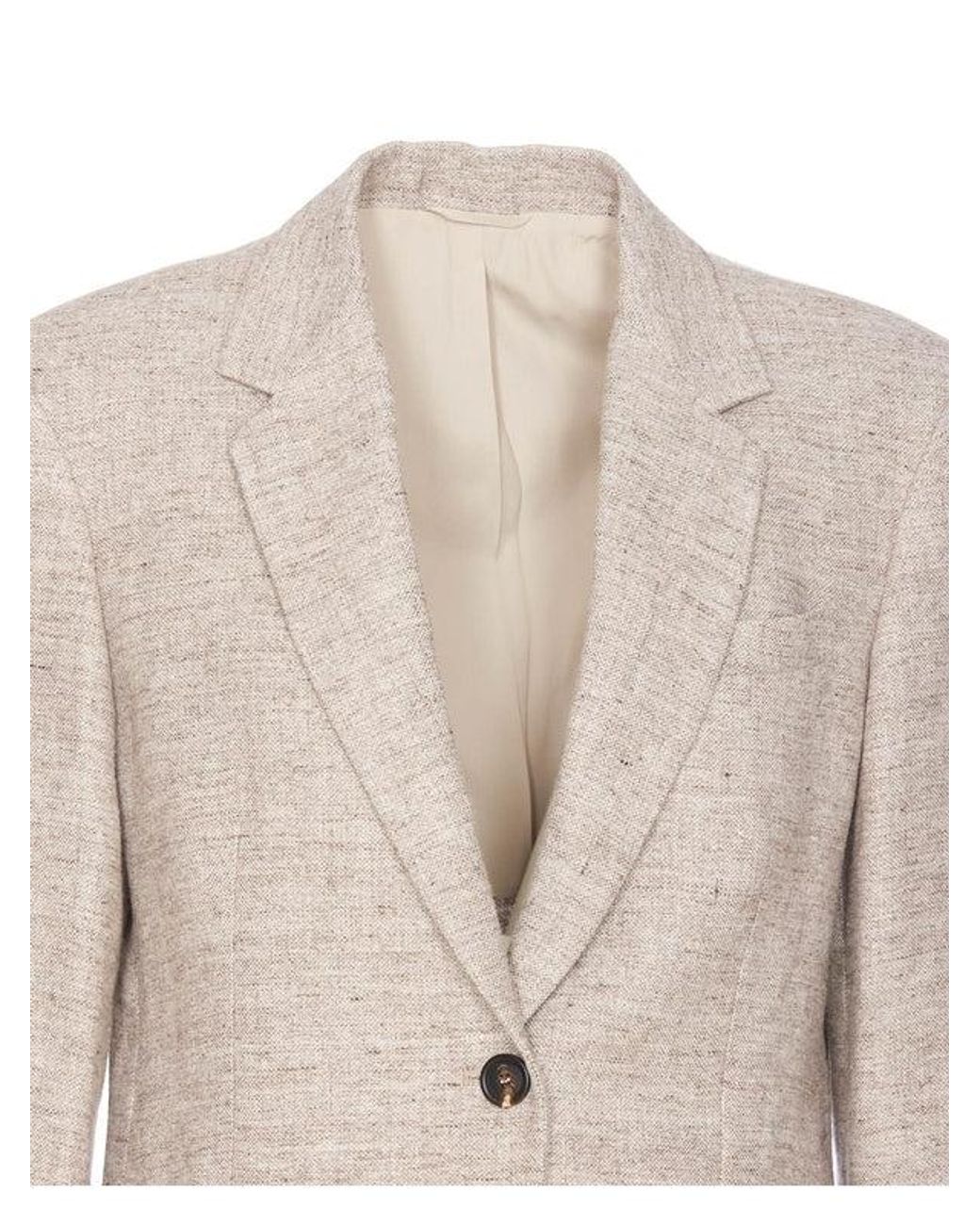 Brunello Cucinelli Natural Brown Linen Blazer
