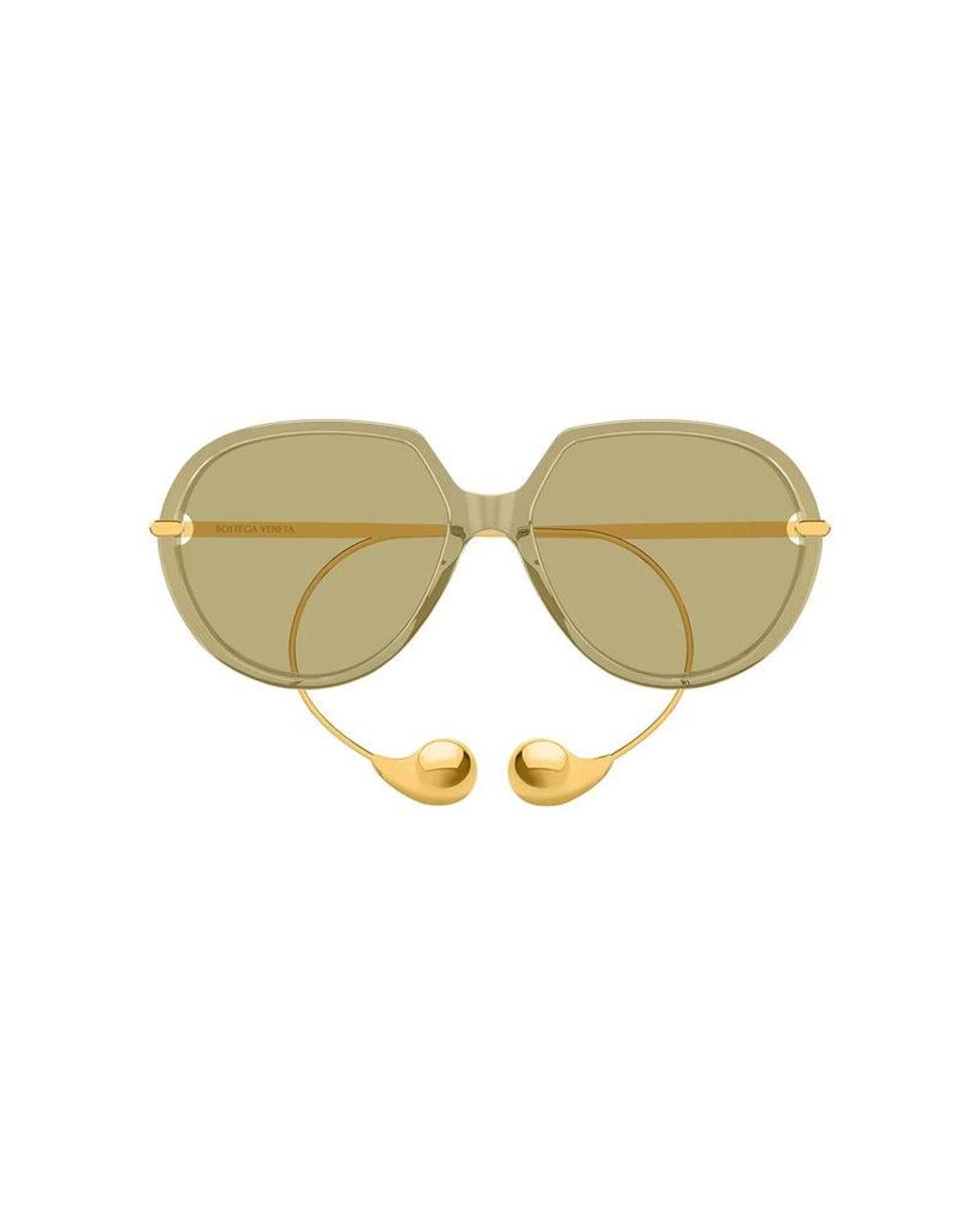 Bottega Veneta Natural Sunglasses Square Full Rim, Shiny Transparent- Frame And Lens Bv1436S004