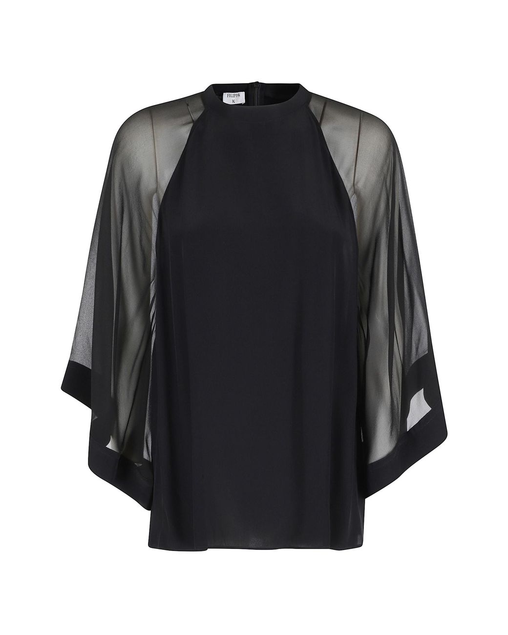 Filippa K Black Sheer Raglan Blouse