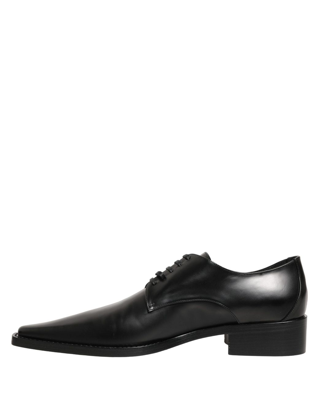 Dolce & Gabbana Black Leather Lace Up Derby Dress Shoes Calf