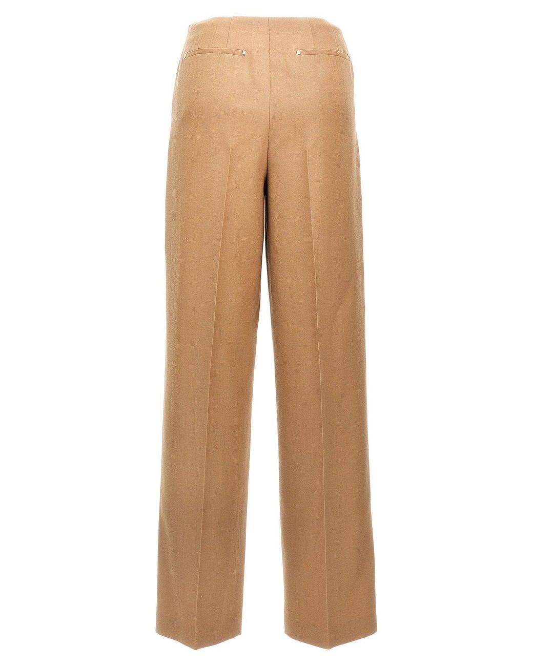 Fendi Natural Grain De Poudre Wool Trousers