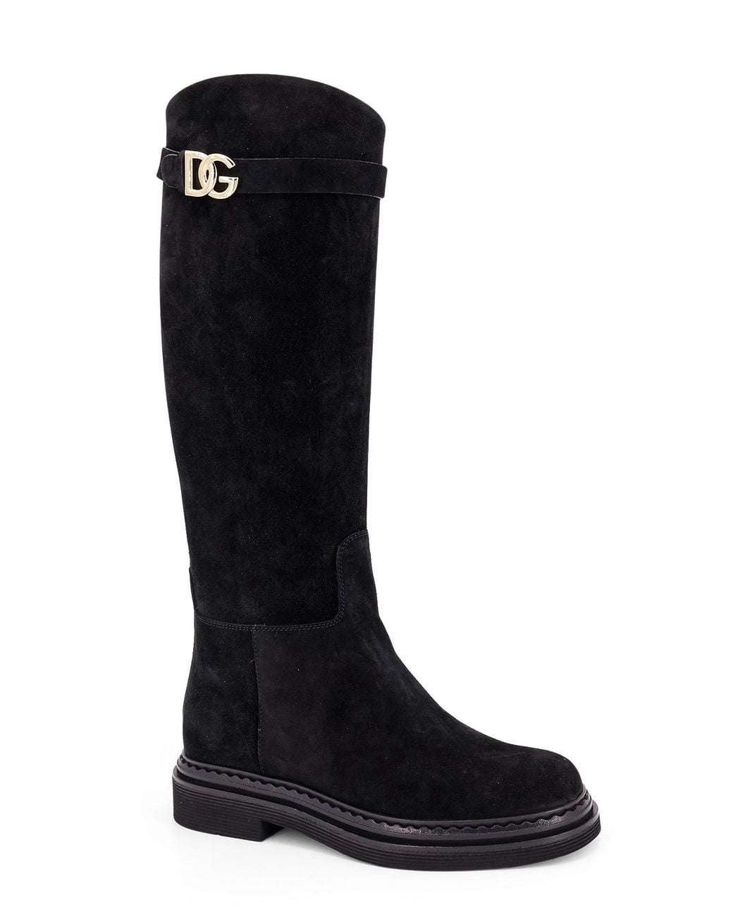 Dolce & Gabbana Black Luxury Suede Ankle Boots