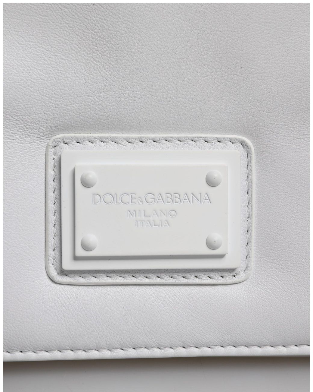 Dolce & Gabbana White Logo Plaque Crossbody Shoulder Borse Bag