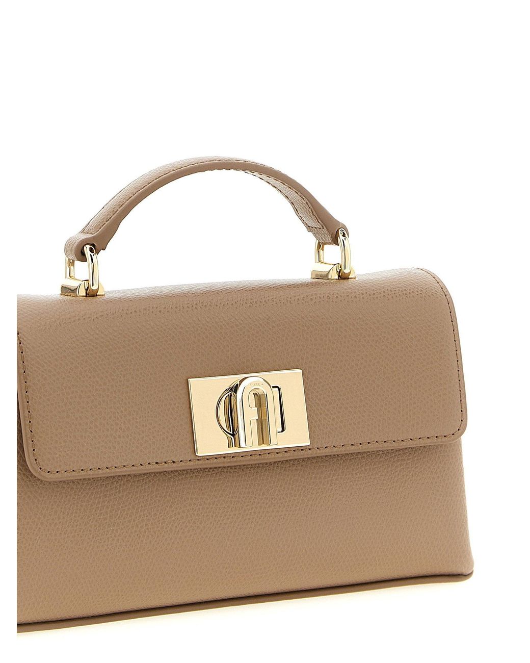 Furla Brown 1927 Mini Top Handle Bag