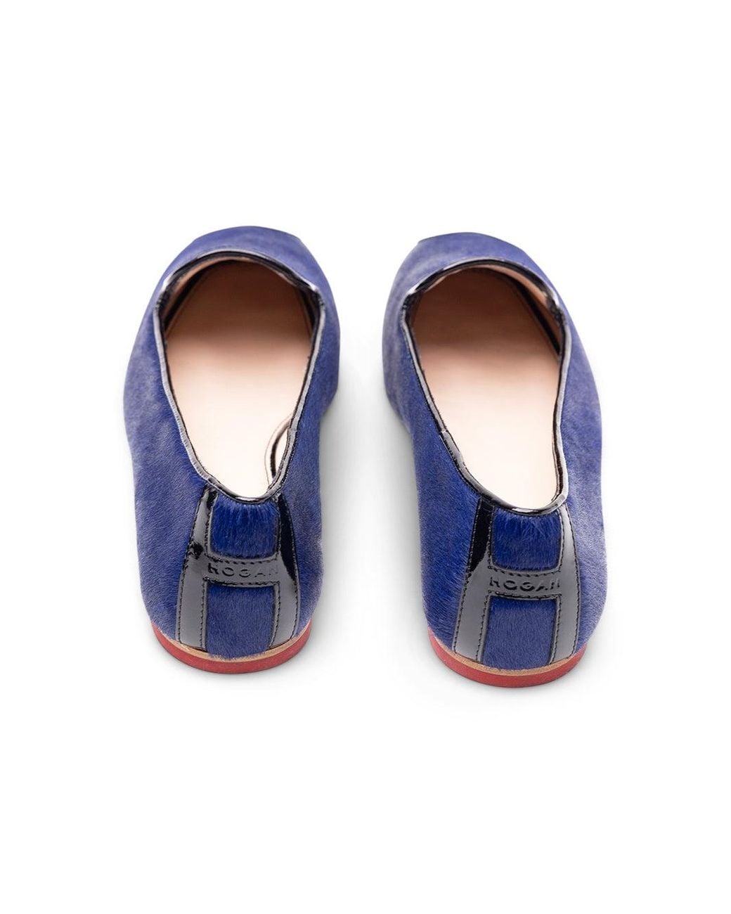Hogan Blue Heart-Detail Ballet Flats