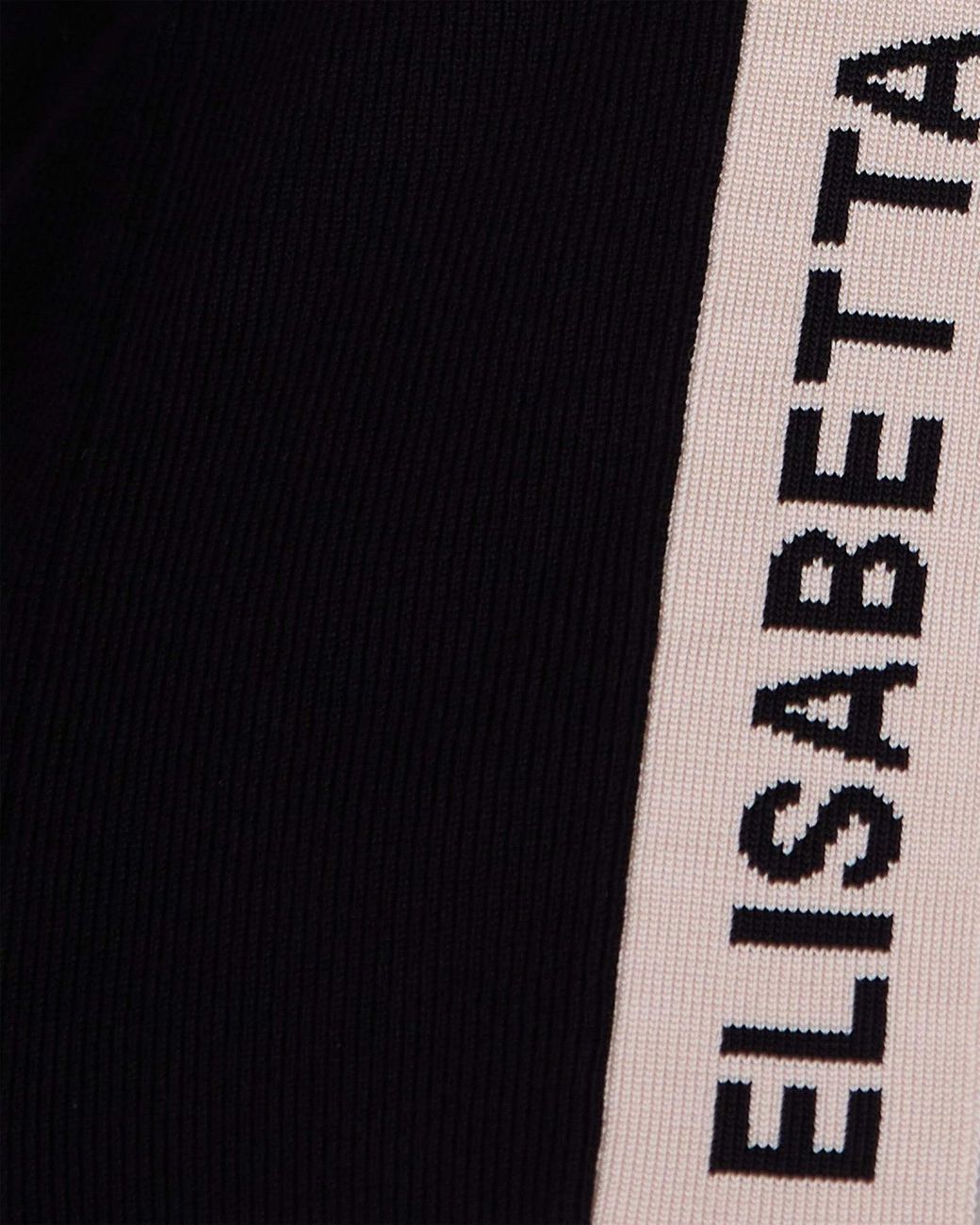 Elisabetta Franchi Black Knit Top With Viscose Bands-Butter Main: Jumpers