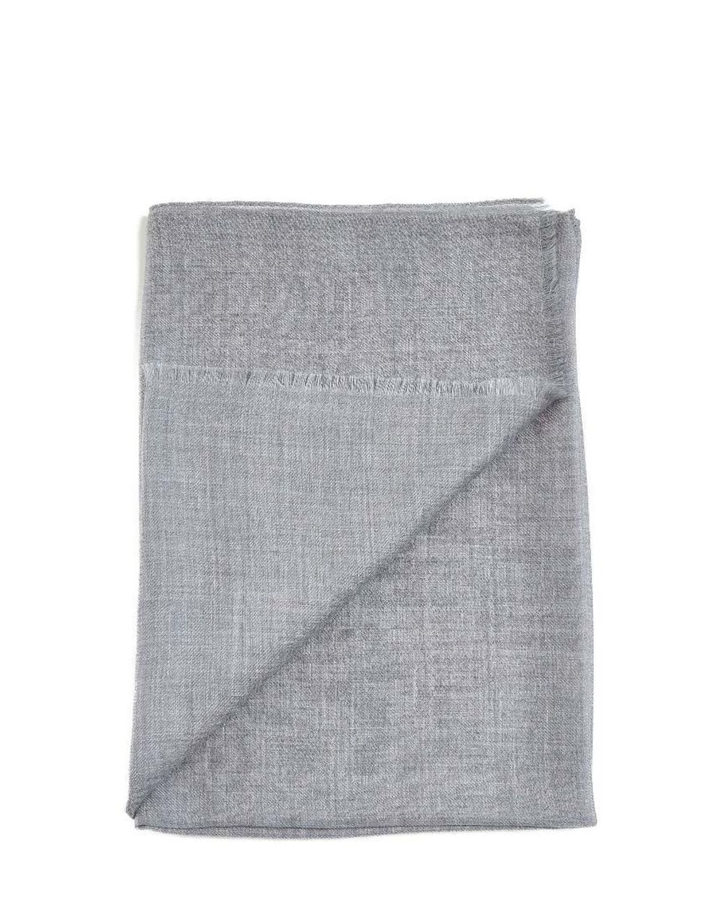 D 40 Gray Cashmere Scarf for men