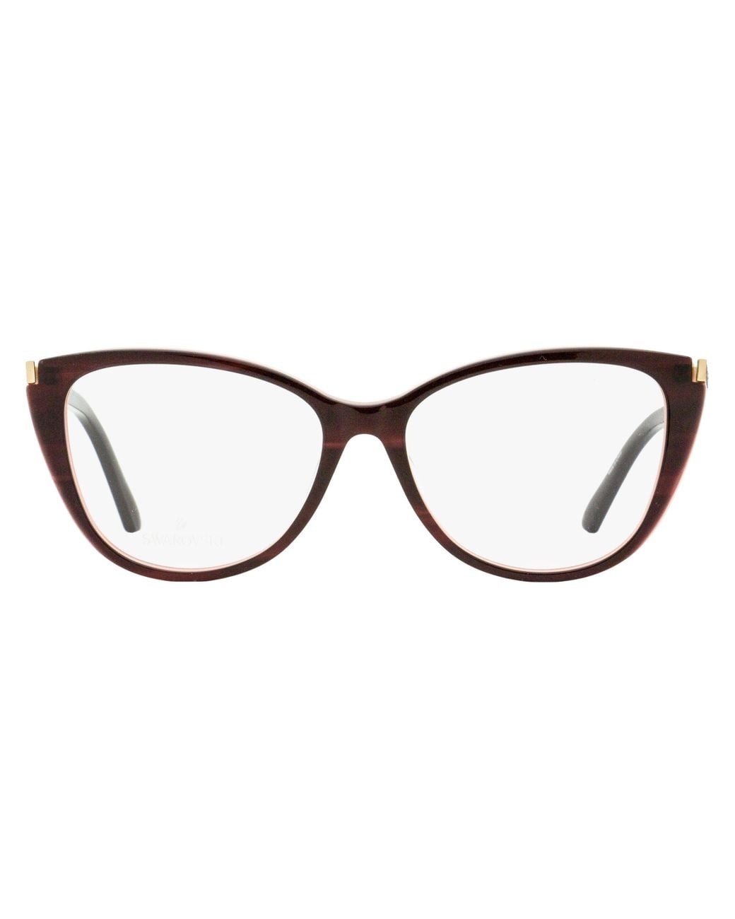 Swarovski Black Butterfly Eyeglasses Sk5414 069 Dark-Rose 53Mm/Rose Plastic (Acetate)/Metal