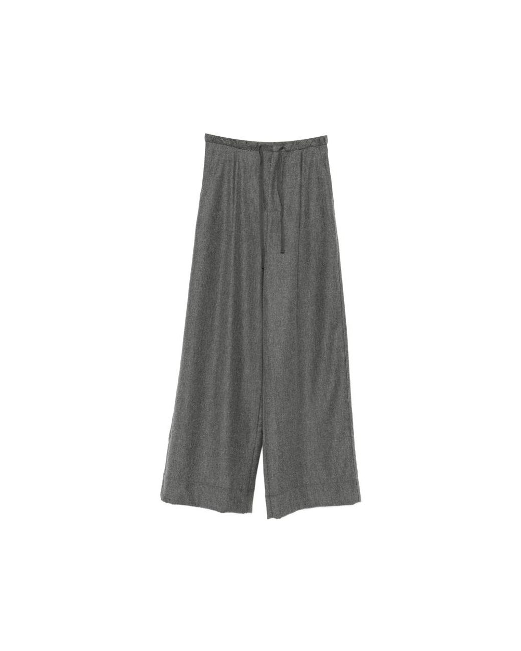 Soeur Gray Hugues Drawstring Wool Trousers